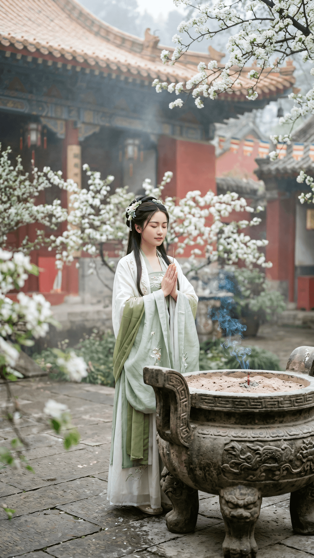 生死如朝露，英魂映晚霞。清明风动处，遍地长生花。