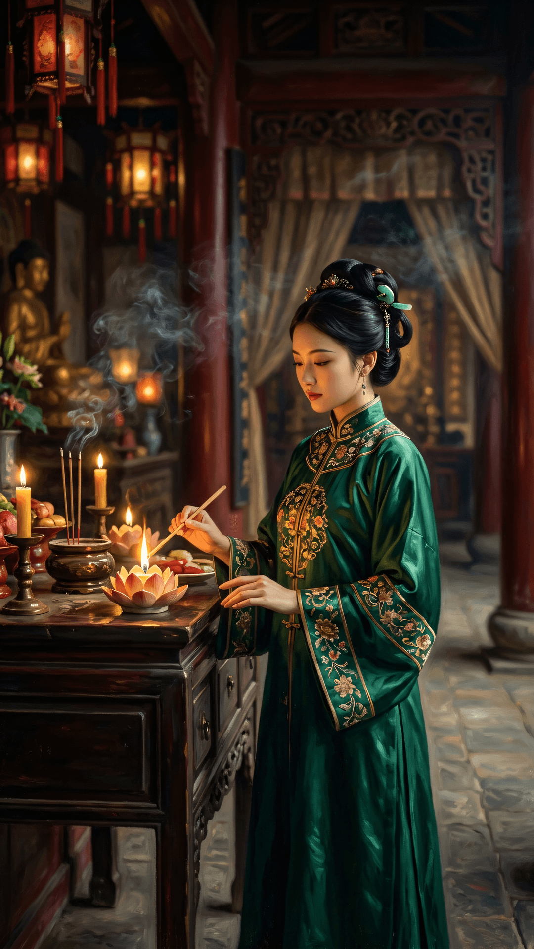 万象纷纭心莫乱，千灯映照影皆空。清明既过春犹在，此处安心是故乡。