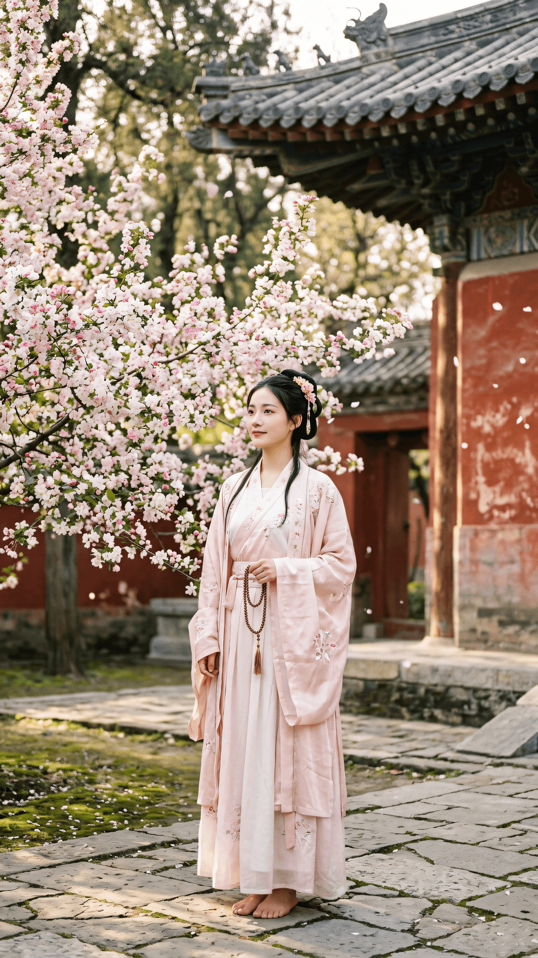 万点红芳随水去，一炉清篆绕空生。若教识得本来面，莫向春深叹落英。