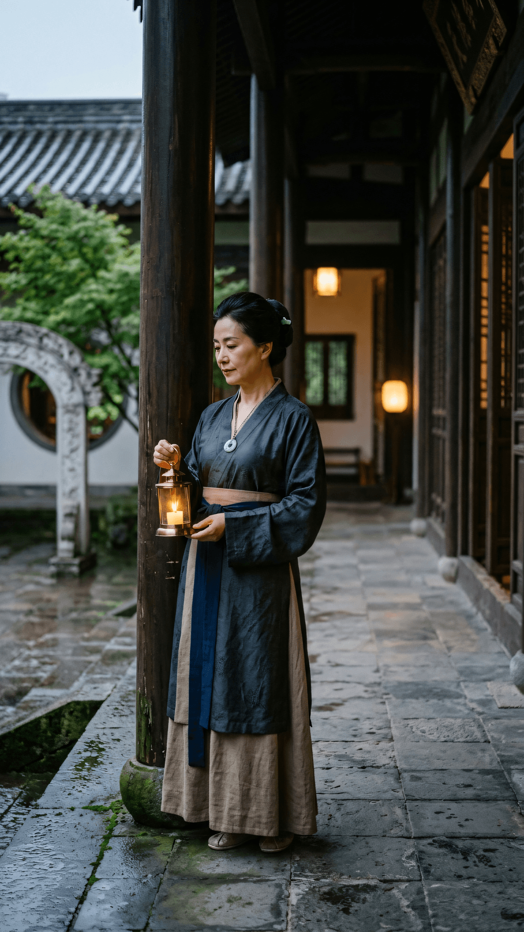 境逐心移，万法无常。虽有风雨动林野，不教尘念乱禅房。