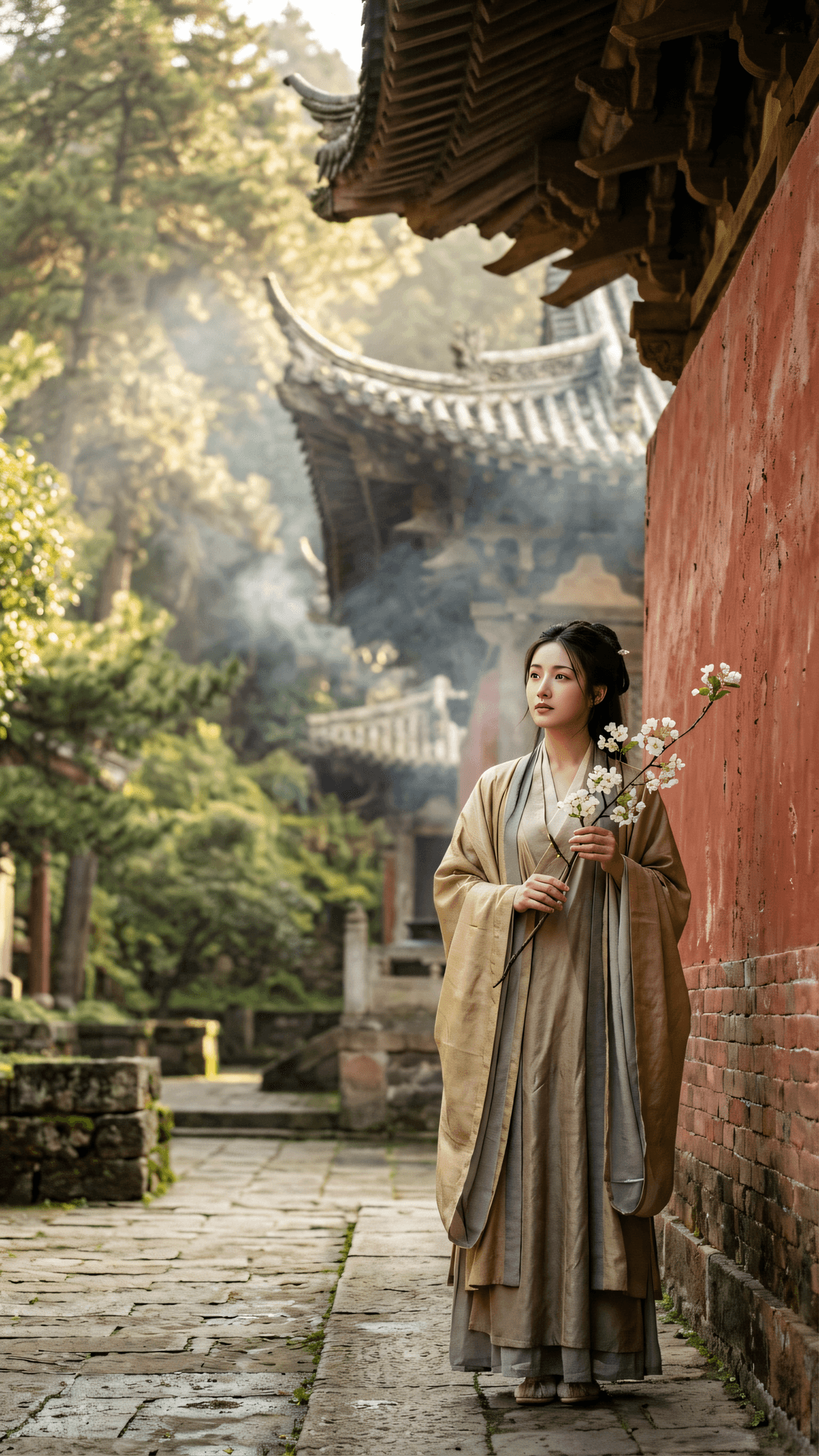 心如工画师，能画诸世间。春色满林道，质真即是禅。