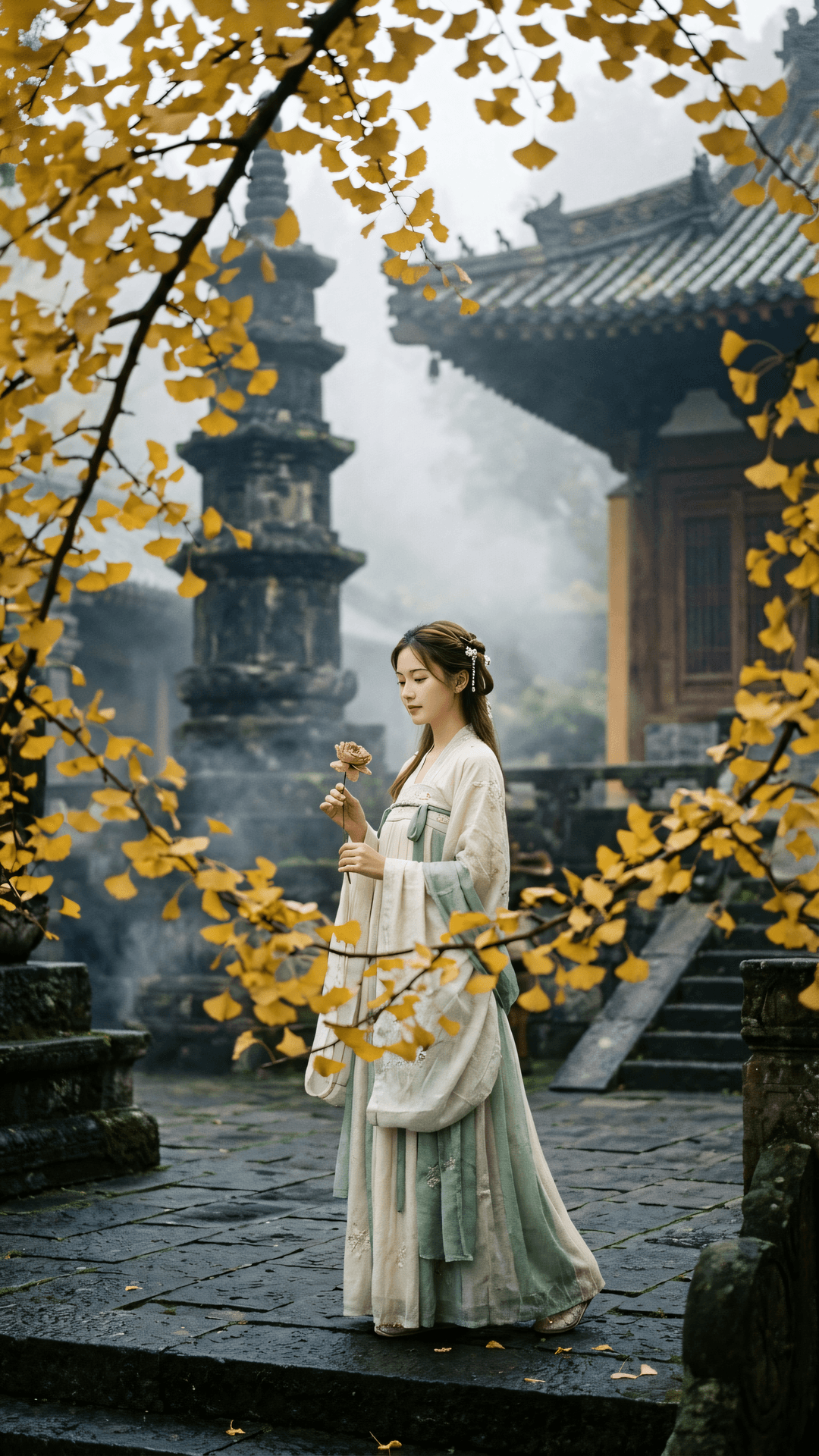 萬事隨緣往，一心自在行。莫教明日事，遮卻此時晴。此身雖在塵埃里，心有蓮台不染情。