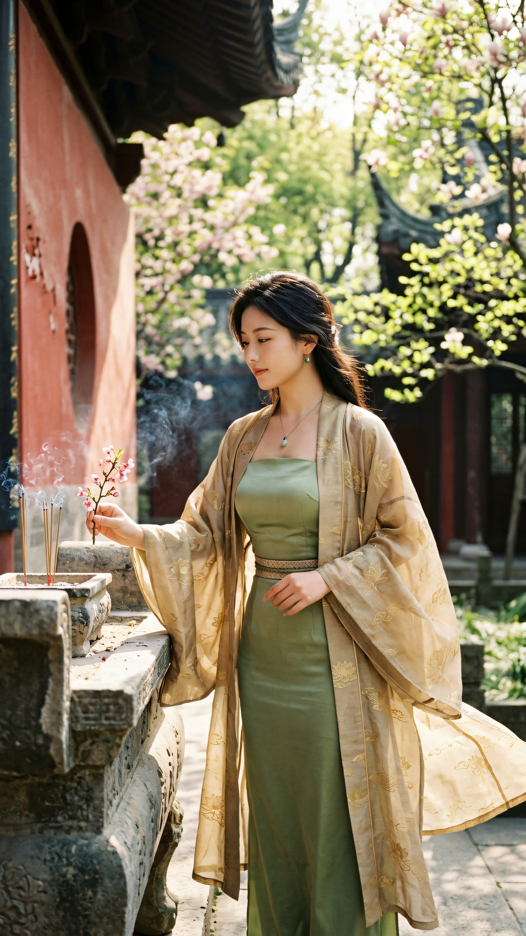 心如春木常青，念若烈火当燃。不随时光而老，唯在愿力中新。