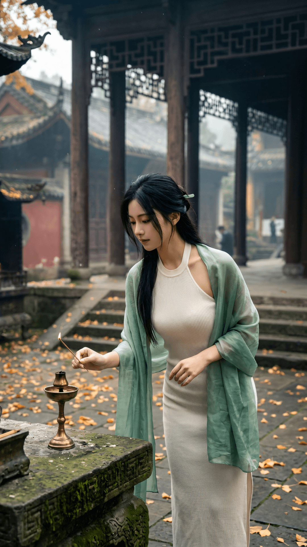春去秋来无定象，身安处即是禅房。莫道晚年多寂寞，寸心清净自生香。