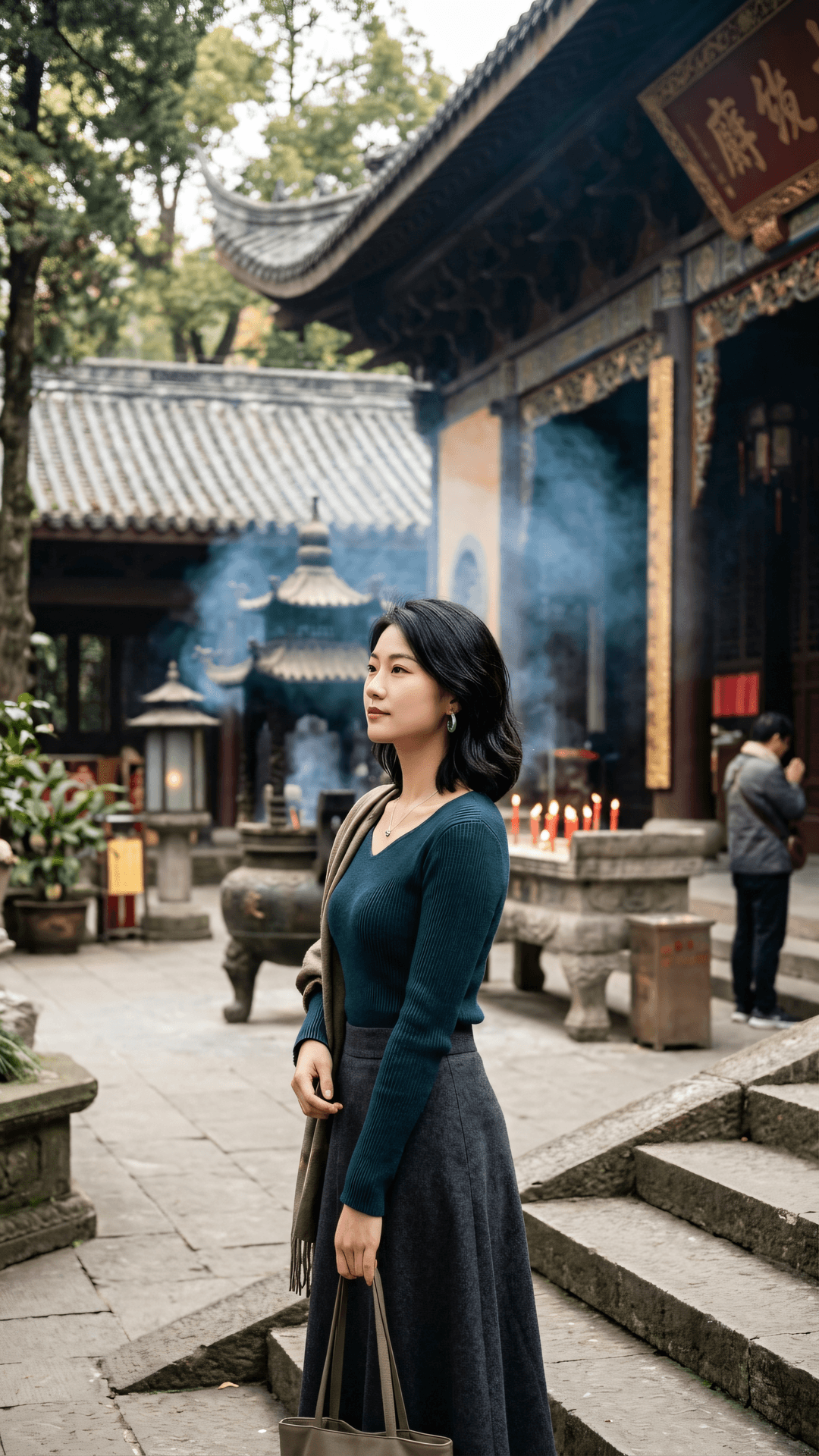 独处非孤，观心即道。半生尘扰归清净，一句弥陀是故乡。
