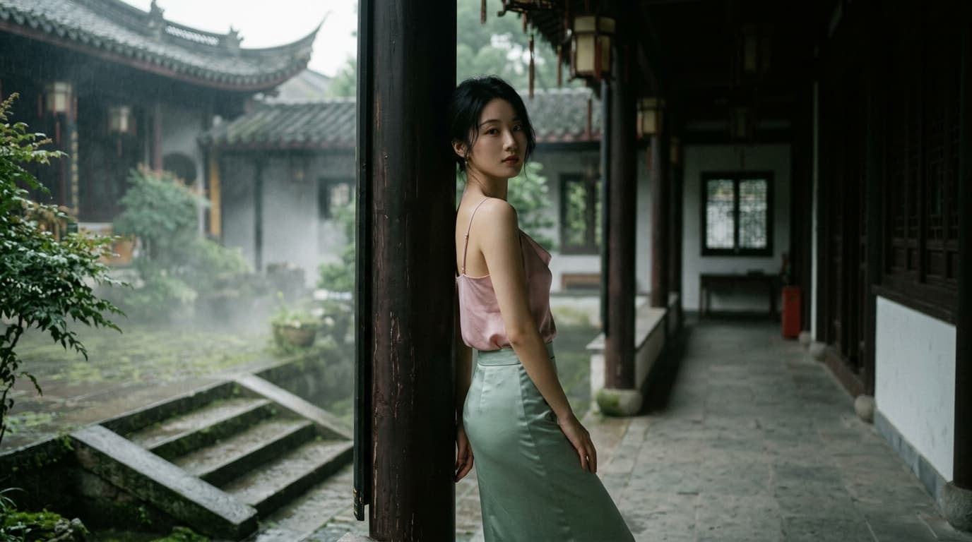 雨后长空心自远，何须执意满乾坤。当下清凉境，莫寻旧梦痕。