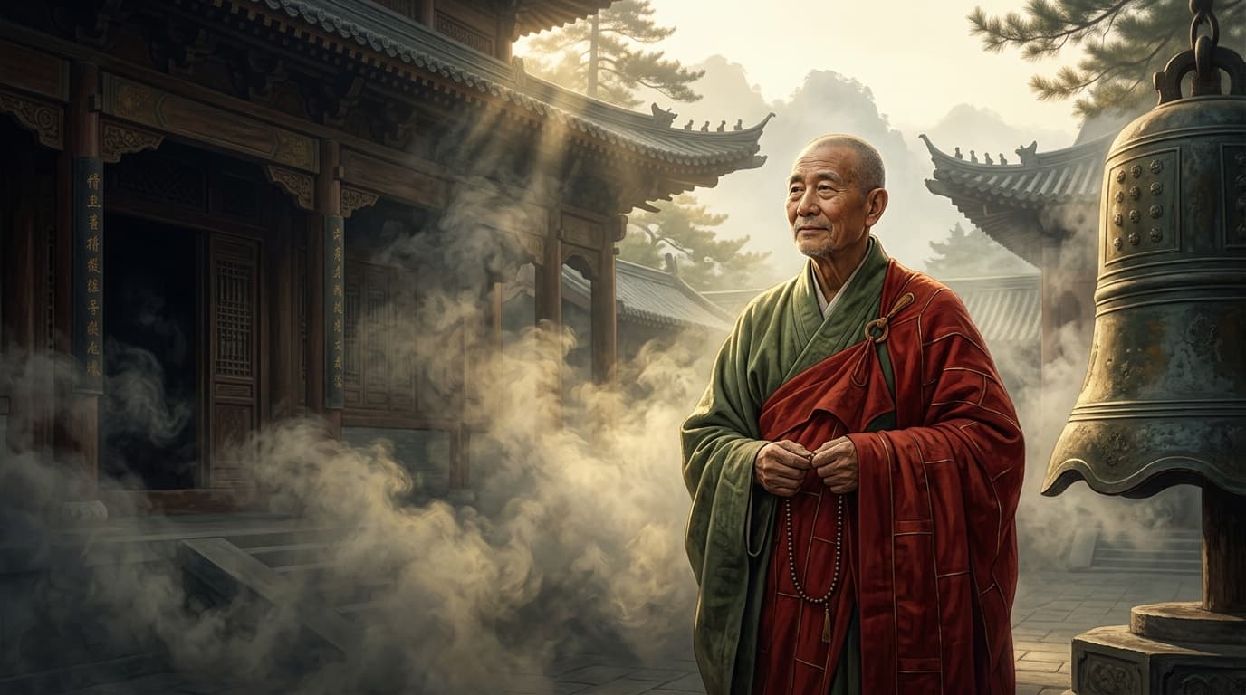 莫教忙里失清心，百计营求总梦魂。且把浮名撇脑后，坐看云起掩柴门。
