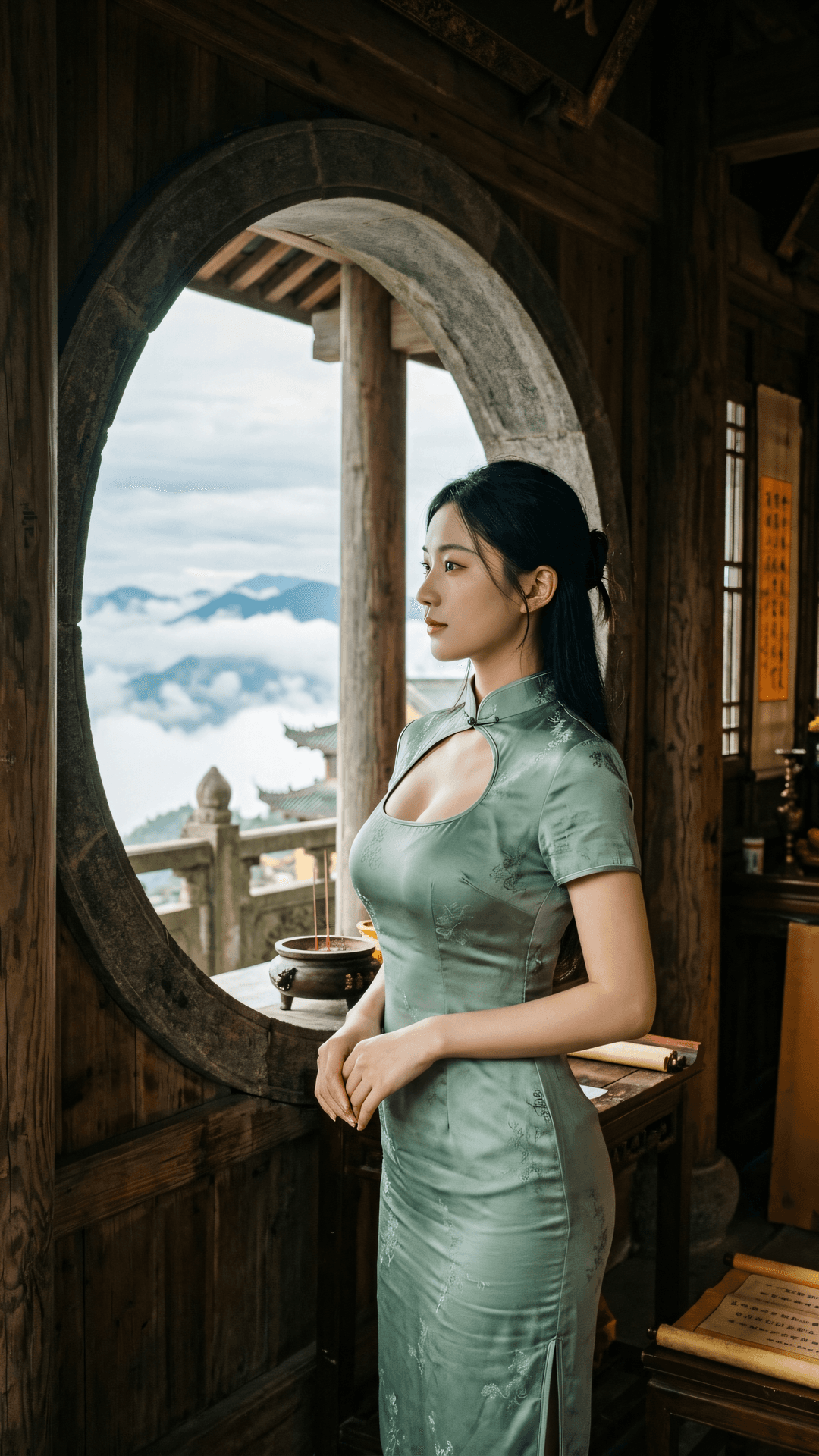 莫向喧嚣寻自在，心无挂碍即如来。半窗疏影闲消昼，一点清光冷照苔。