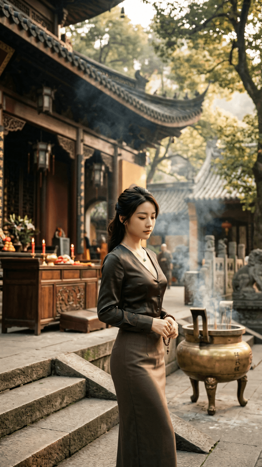 众生皆苦，唯自渡方得清凉。于喧嚣中收摄身心，不与万物争长短，便是自在修行。