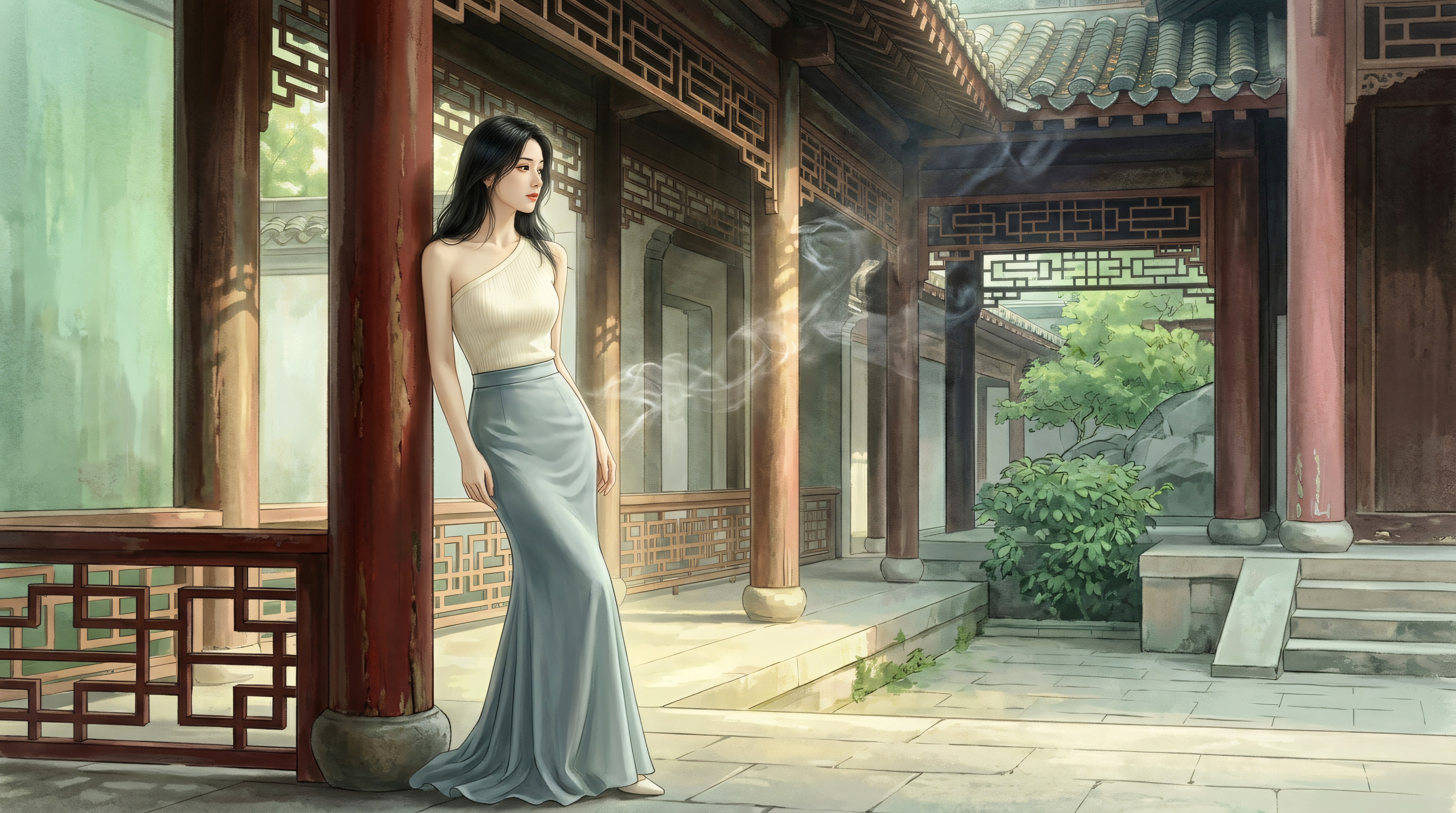 若能心不动,何须境常如。万象皆由影,无心亦无拘。